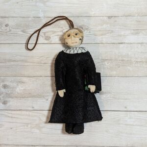 Ruth Bader Ginsburg Felt Ornament Doll, Handmade, Fair Trade
